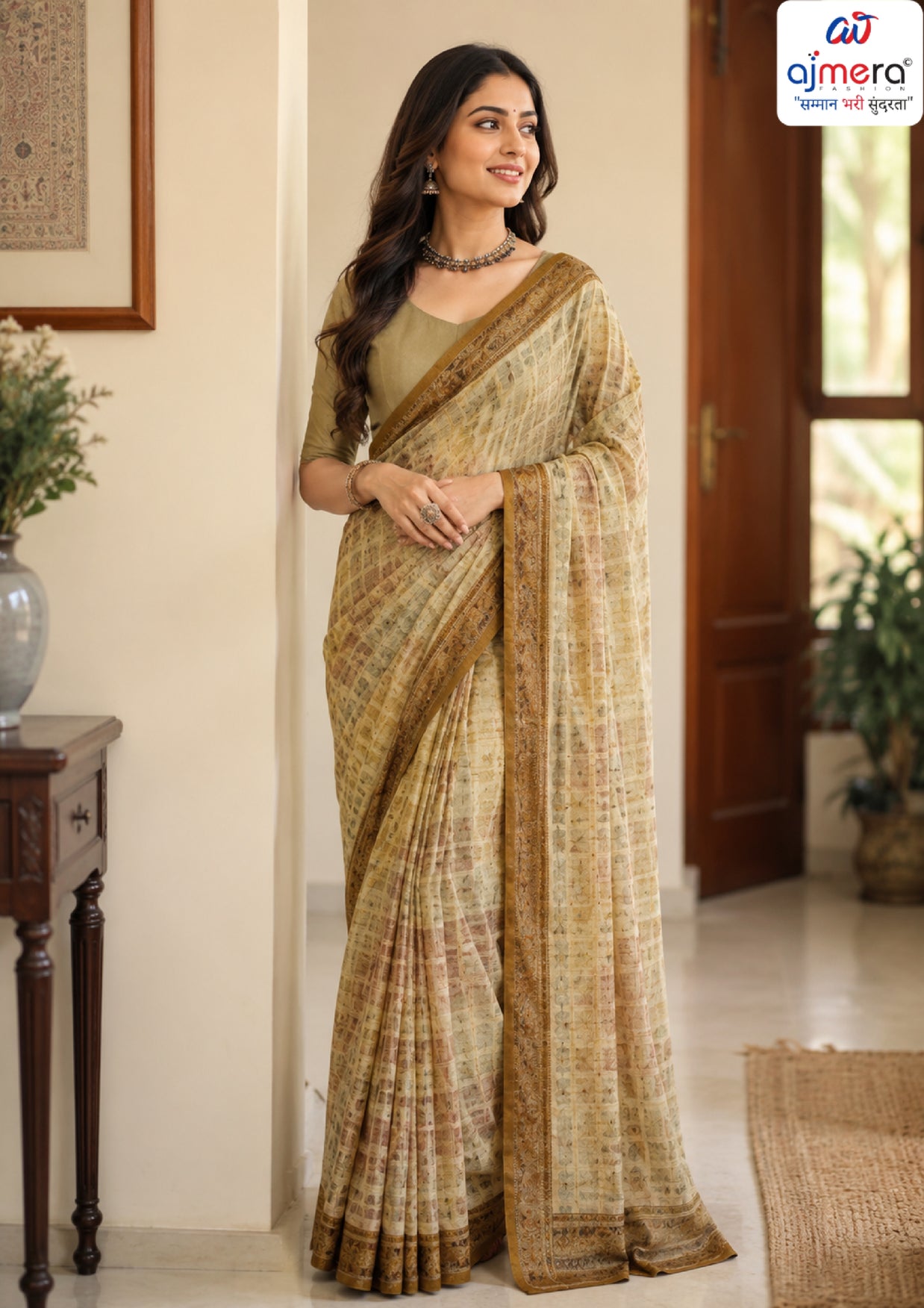 Beautiful Printed Saree with Blouse Piece for Cultural Celebrations | SGR-ANUPAMA