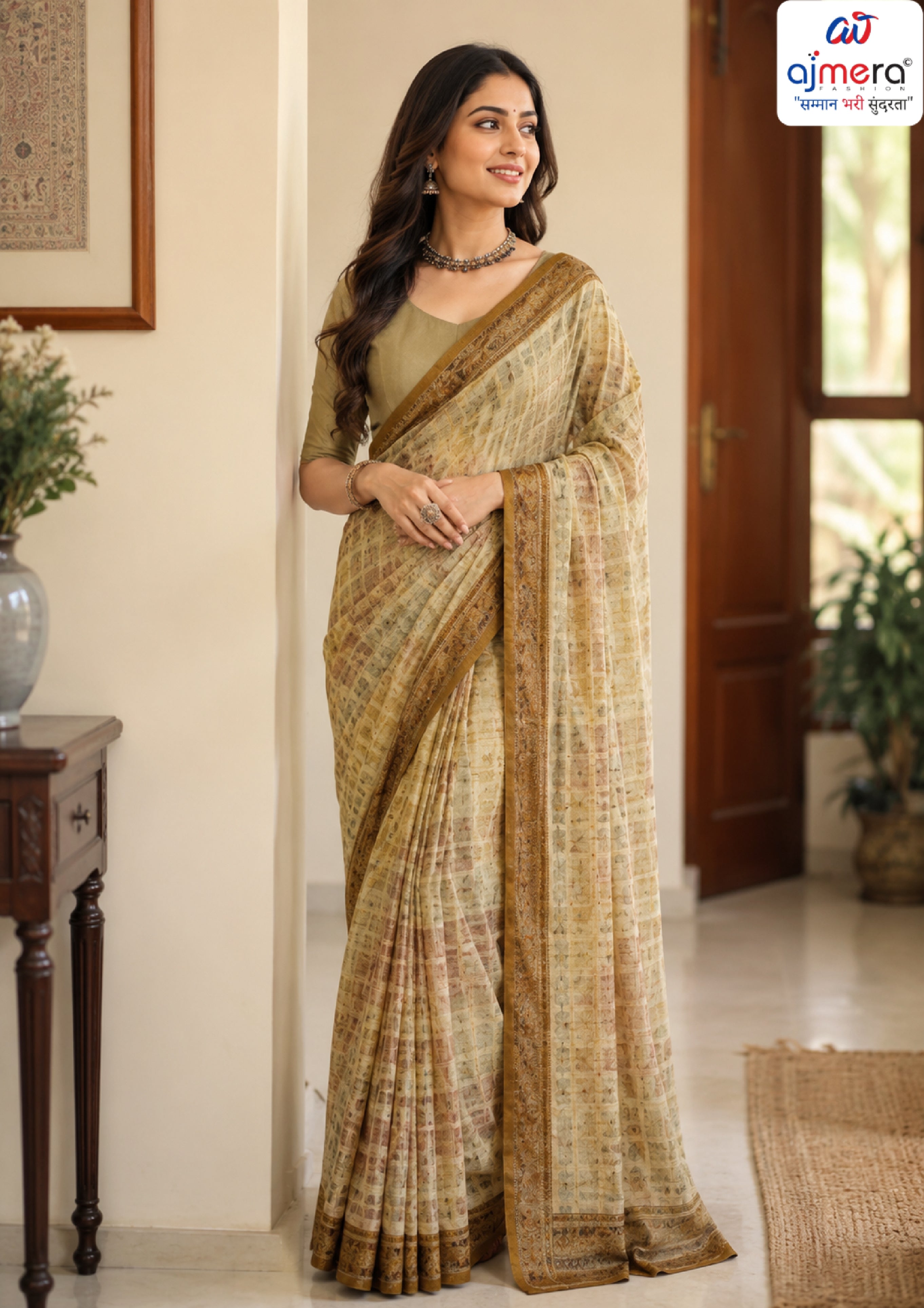 Beautiful Printed Saree with Blouse Piece for Cultural Celebrations | SGR-ANUPAMA