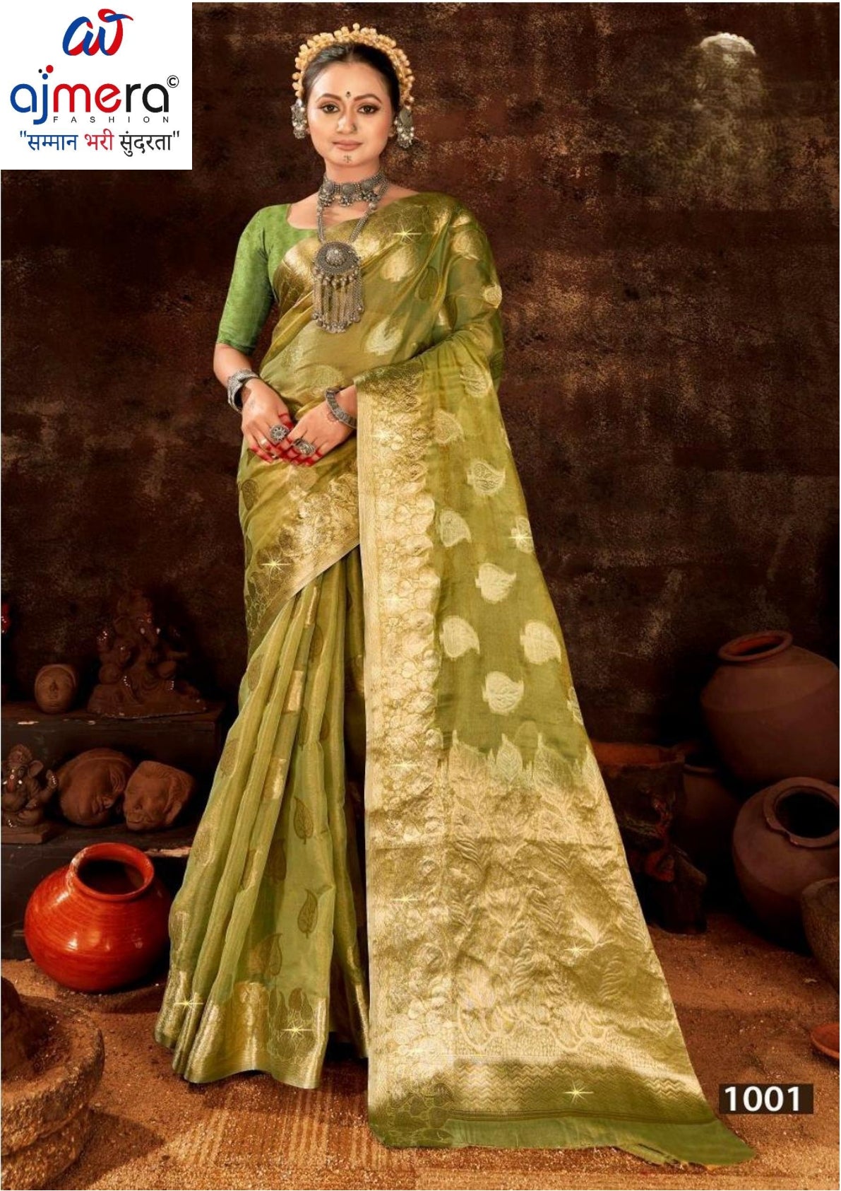 Rich Jacquard Silk Saree with Blouse Piece for Sophisticated Ethnic Style | SOJ-SANSKARI DULHAN