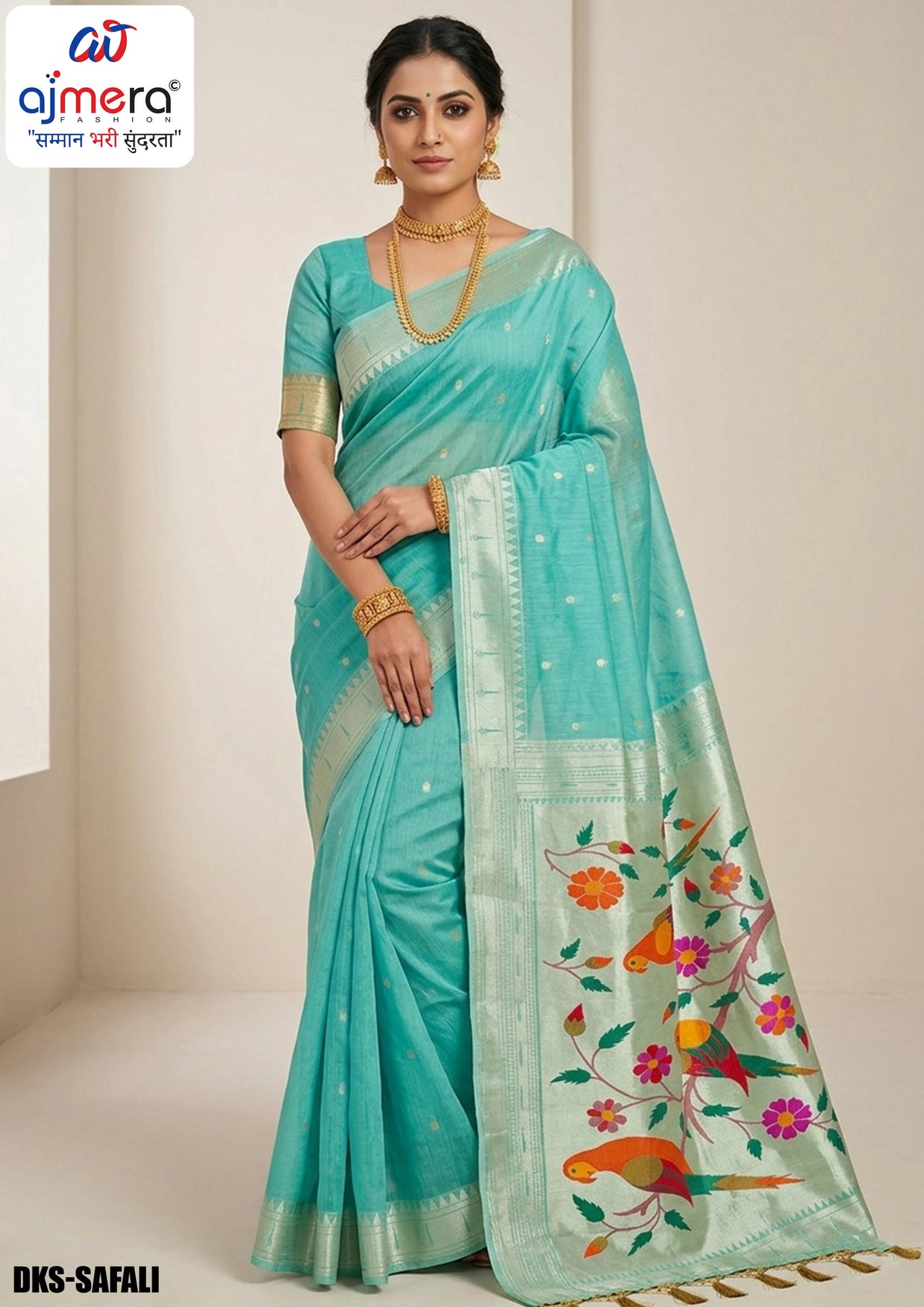 Celebration Rapier Silk Matching Saree With Blouse Piece | DKS-SAFALI