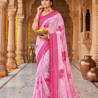 Beautiful Printed Saree with Blouse Piece for Cultural Celebrations  | PRM-RANGBAAZ