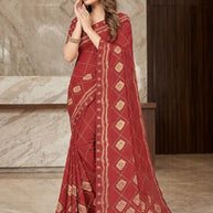 Exclusive Printed Saree with Blouse Piece for Elegant Ethnic Look | GLC-ITALIAN CRAPE