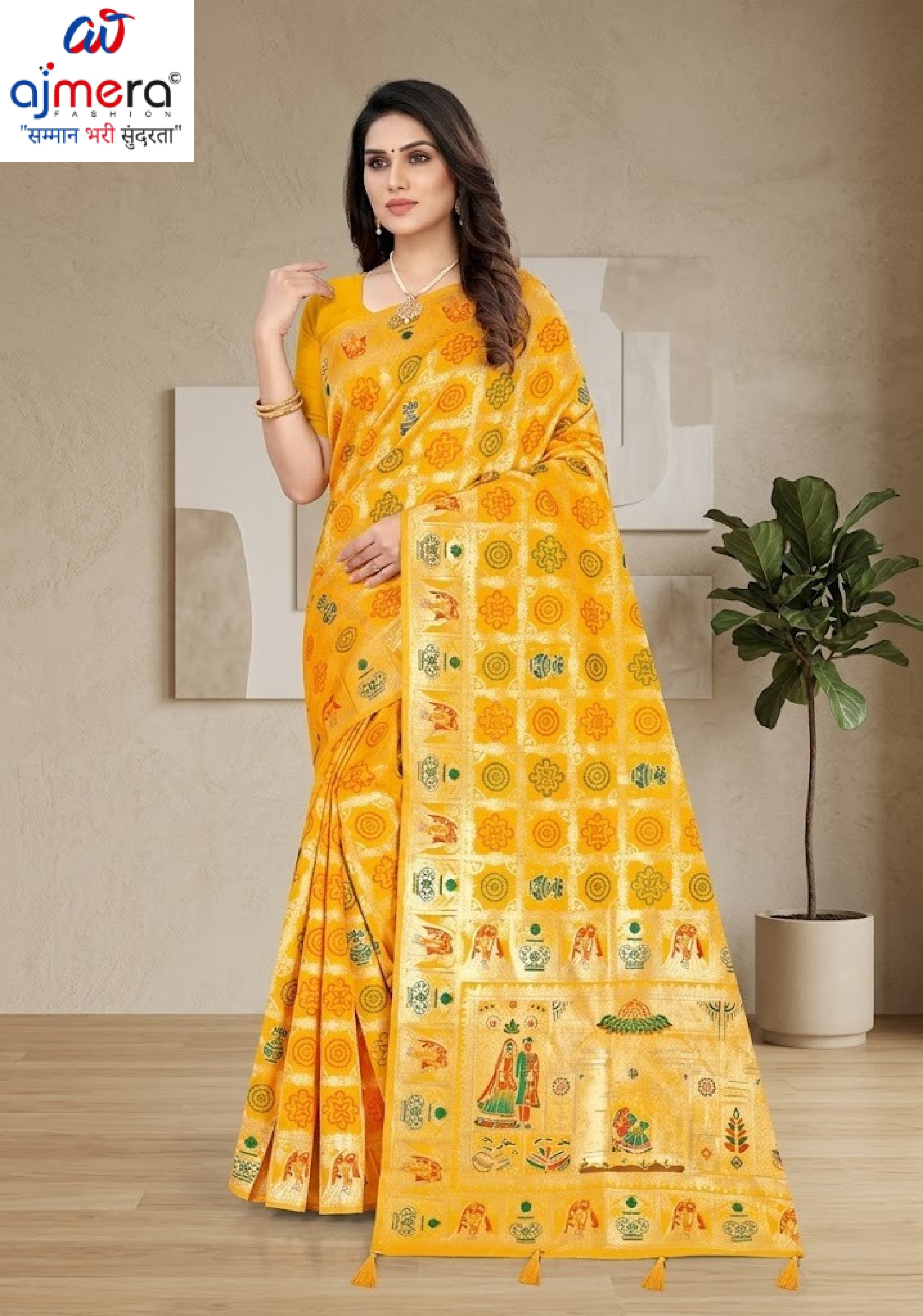 Luxury Jacquard Silk Saree with Blouse Piece for Wedding & Party Wear | TUL-PREM PAKHI SILK VOL-13