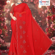 Fancy Lycra Matching Saree with Blouse Piece for Premium Ethnic and Traditional Wear | VKM-HOLIKA
