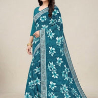 Vichitra Jari Print Loose Saree with Blouse for Premium Ethnic and Traditional Wear | CAS-MITHAS