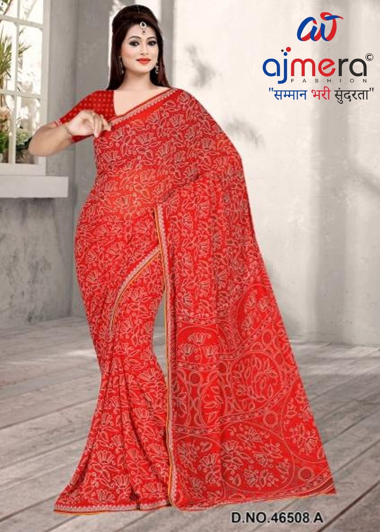 Elegant Printed Saree with Designer Blouse Piece for Festive Wear  | VER-HEERA-46508