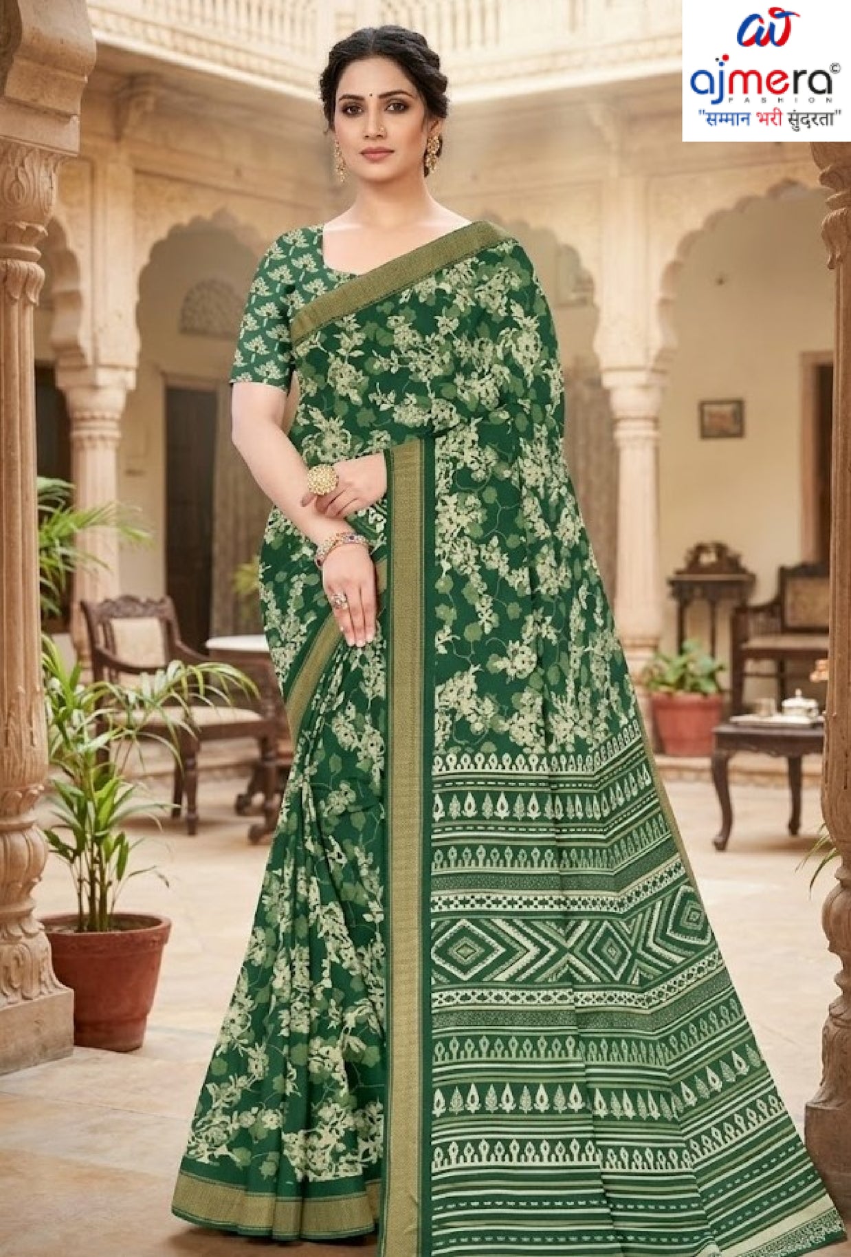 Designer Printed Saree with Blouse Piece for Special Occasions | GLC-ROYAL LADY