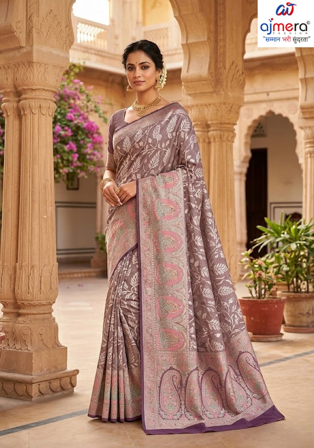 Chic Printed Saree with Blouse Piece for Sophisticated Ethnic Style  | SSR-CHAND CHAKORI