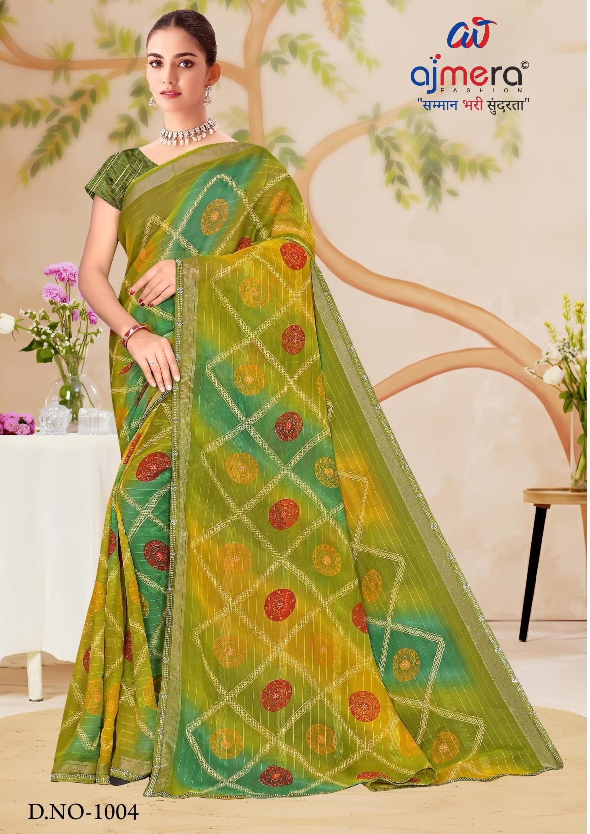 Elegant Printed Saree with Designer Blouse Piece for Festive Wear  | SNR-NAMAYA