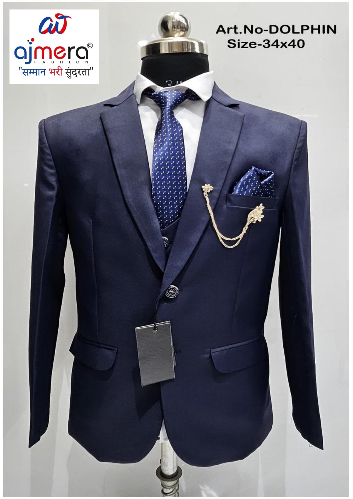 Premium Men's Coat Pant Set for Business & Party Wear | JDW-DOLPHIN