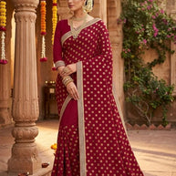 Lycra Dyed Matching Saree Collection without Blouse for Premium Ethnic and Traditional Wear | JP-SAAWARIYA