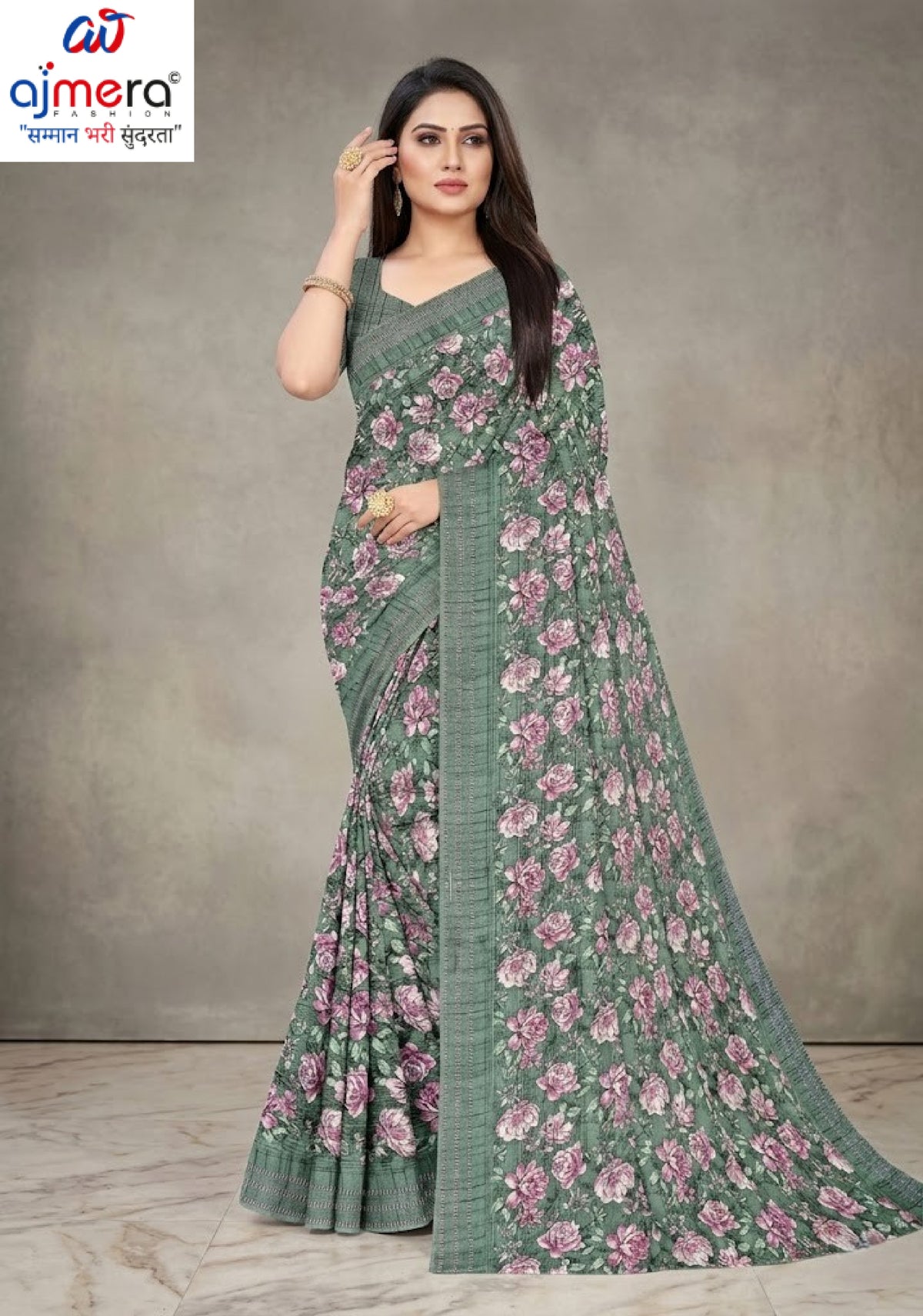 Stylish Printed Saree with Blouse Piece for Traditional Celebrations  | GLC-NIRALI