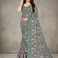 Stylish Printed Saree with Blouse Piece for Traditional Celebrations  | GLC-NIRALI
