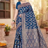 Trendy Jacquard Silk Saree With Blouse Piece | DBU-BANARASI SILK VOL-1