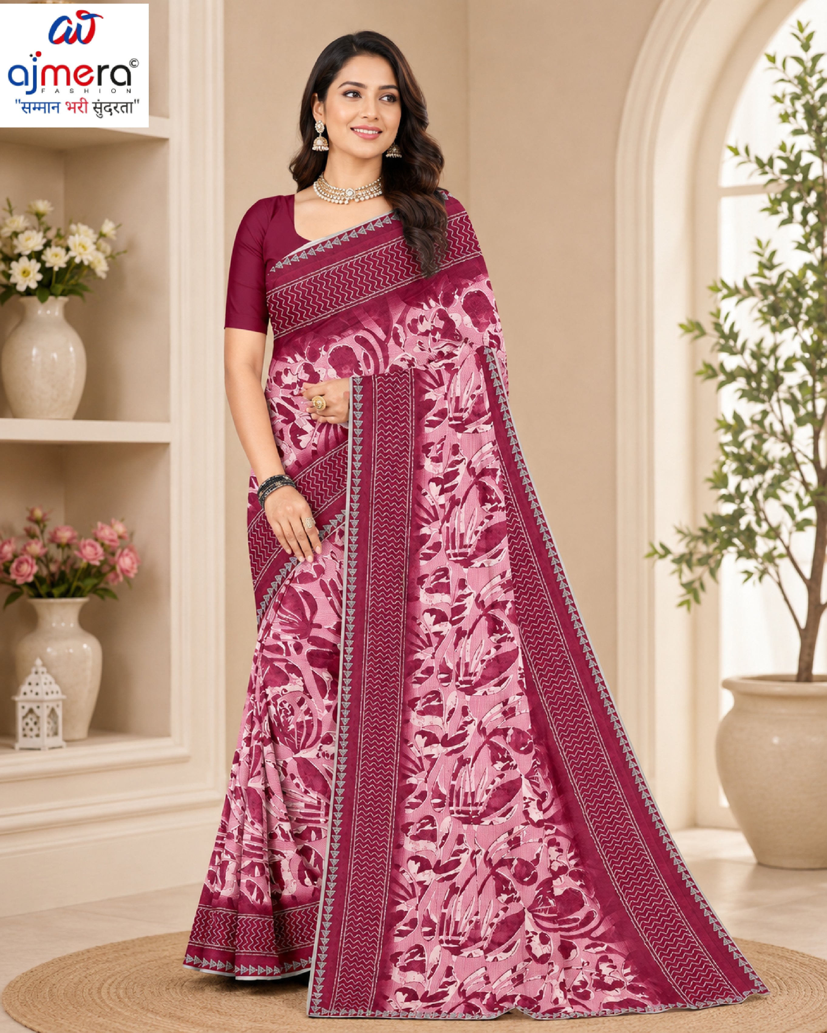 Beautiful Printed Saree with Blouse Piece for Cultural Celebrations | GPT-MEGHA-1