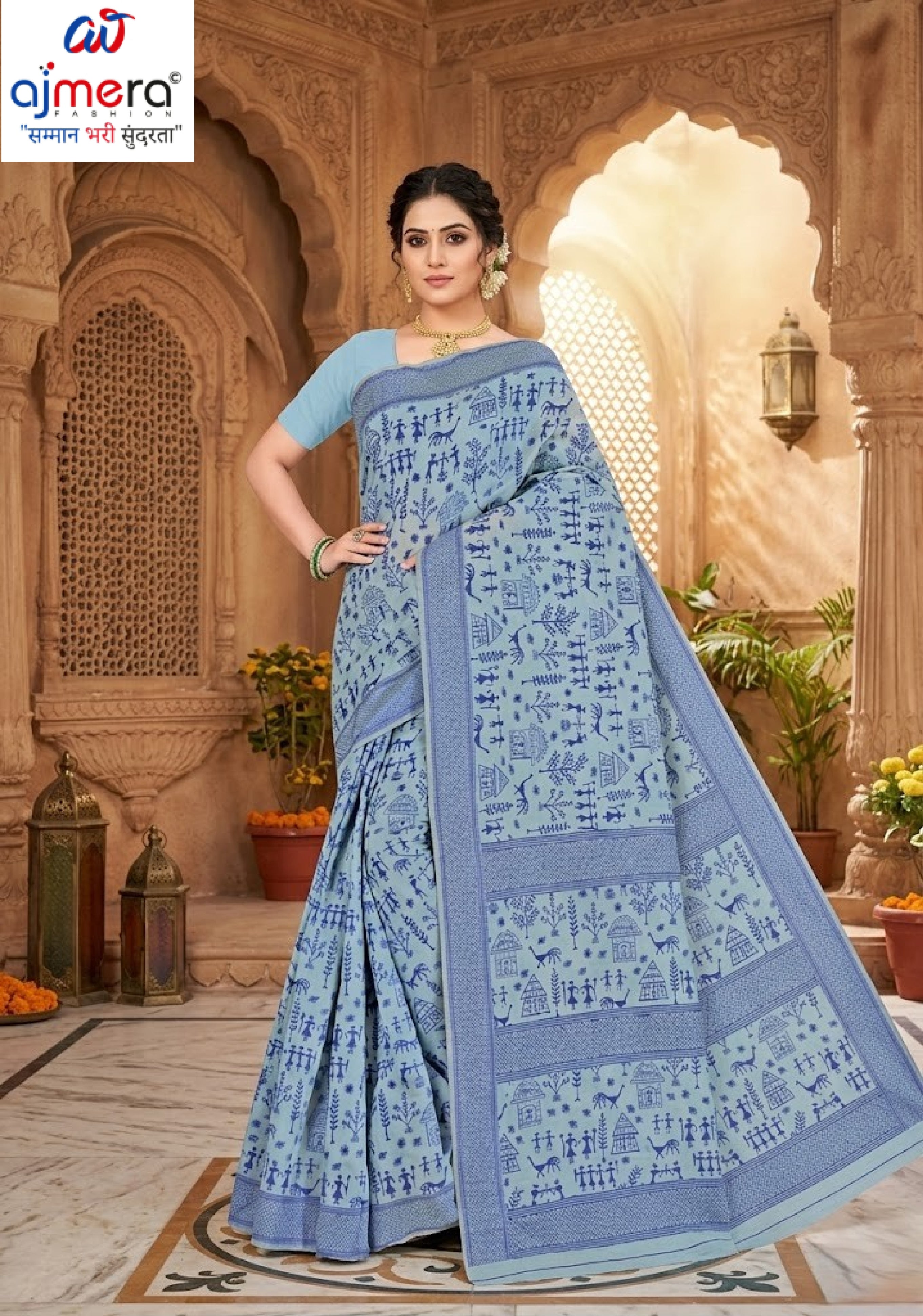 Royal Rapier Silk Matching Saree With Blouse Piece | DBU-PAKHI COTTON