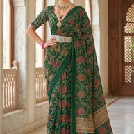 Trendy Printed Saree with Blouse Piece for Women’s Ethnic Wardrobe  | VDT-DISCO-7