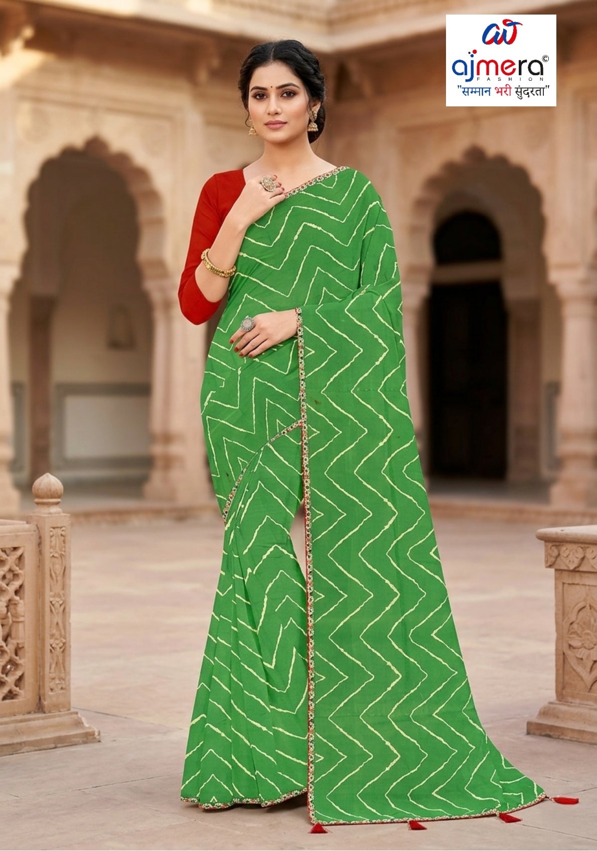 Chic Printed Saree with Blouse Piece for Sophisticated Ethnic Style  | JS-NIKITA