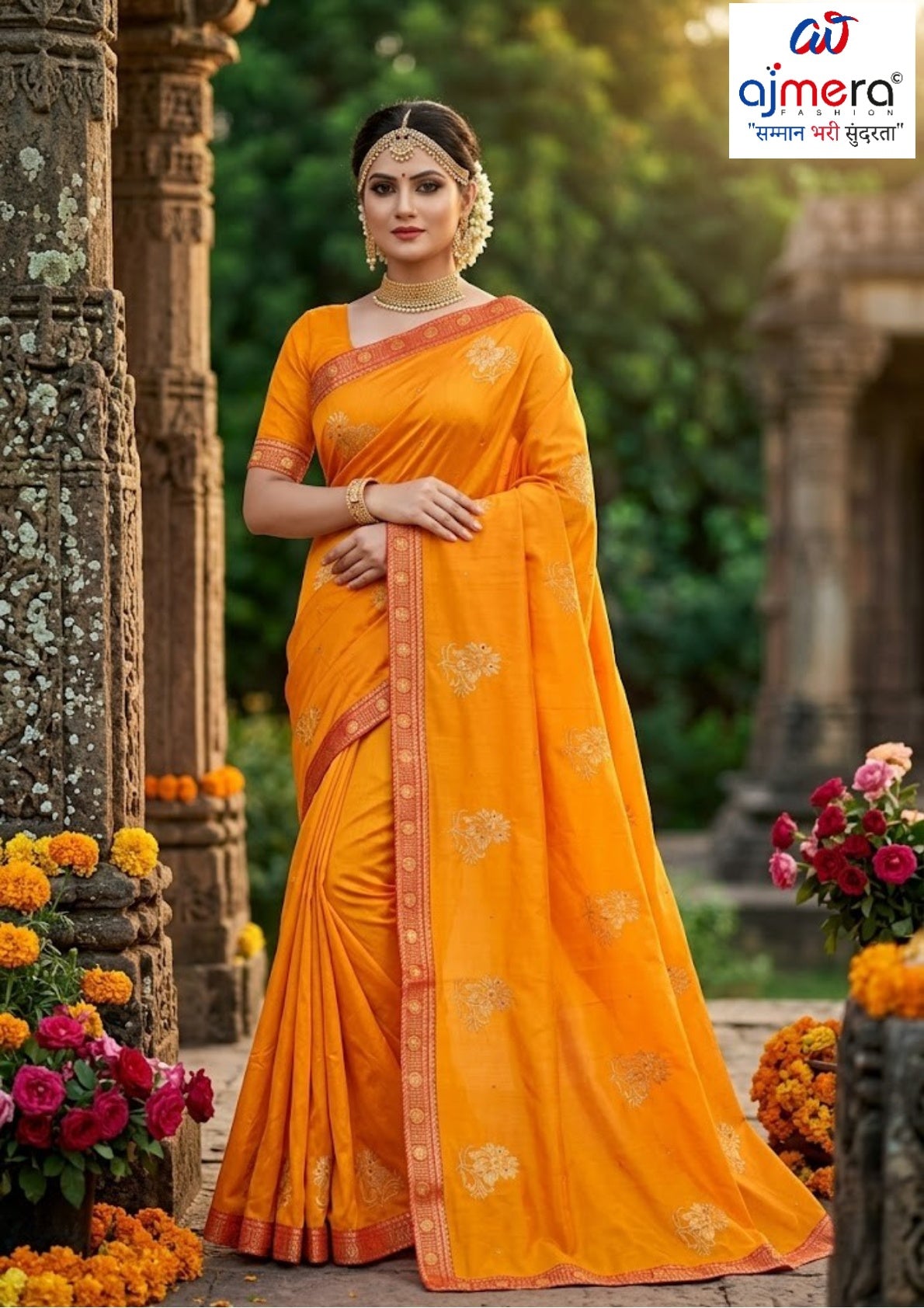Buy Dyed Matching Saree in Bulk with Blouse Piece for Premium Ethnic and Traditional Wear | VKM-ODELA