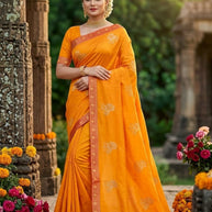 Buy Dyed Matching Saree in Bulk with Blouse Piece for Premium Ethnic and Traditional Wear | VKM-ODELA
