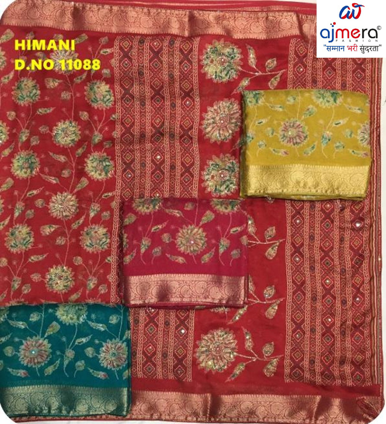Stylish Printed Saree with Blouse Piece for Traditional Celebrations  | WLN-HIMANI-11088