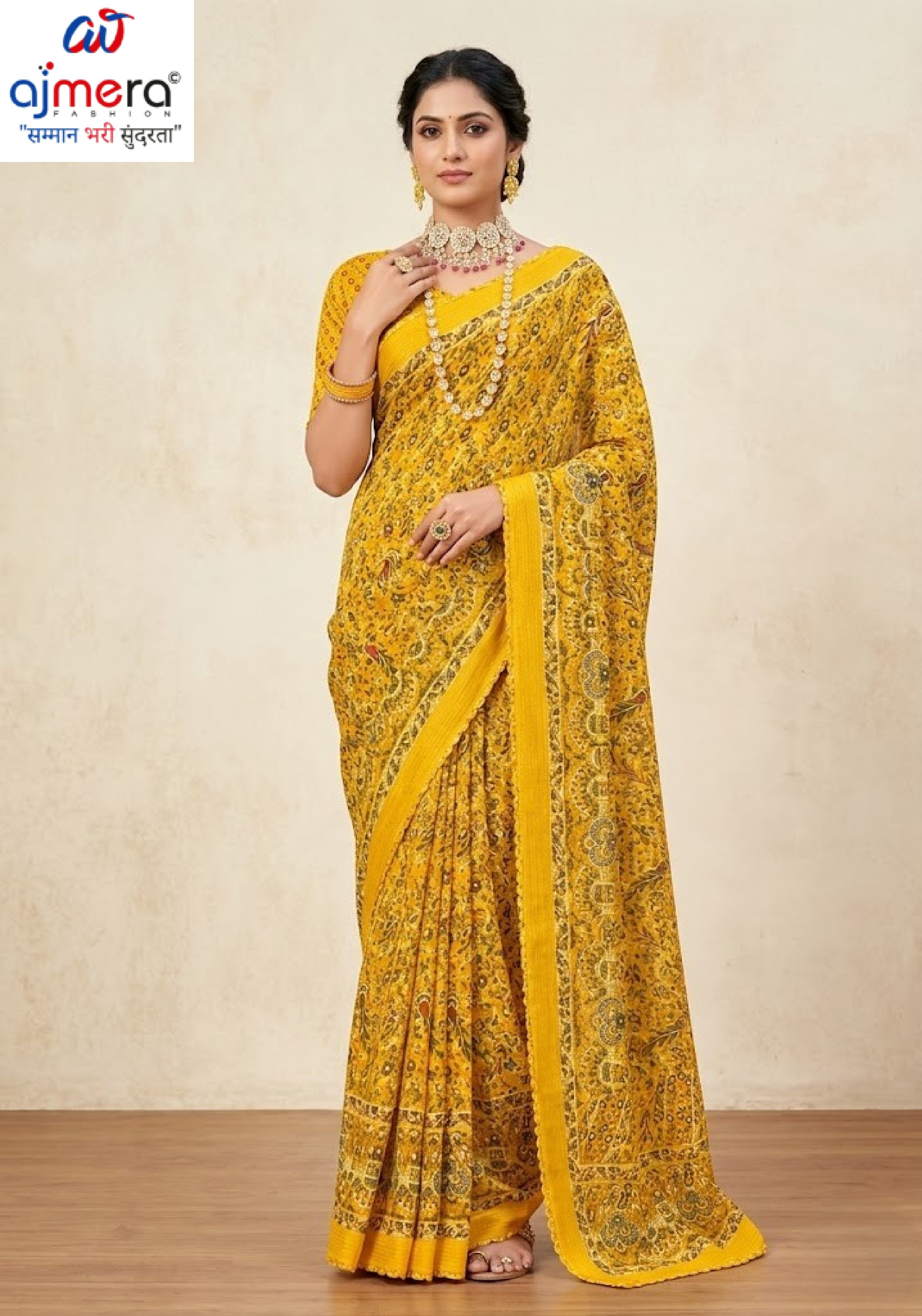 Chic Printed Saree with Blouse Piece for Sophisticated Ethnic Style | VDT-PEARL