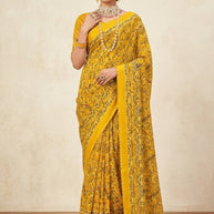 Chic Printed Saree with Blouse Piece for Sophisticated Ethnic Style | VDT-PEARL