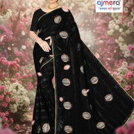 Printed Dyed Matching Saree with Blouse Piece for Premium Ethnic and Traditional Wear | VKM-ONE TIME