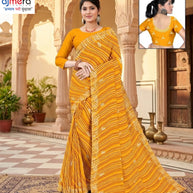 Premium Printed Saree with Matching Blouse Piece for Ethnic Elegance  | TD-TANVI