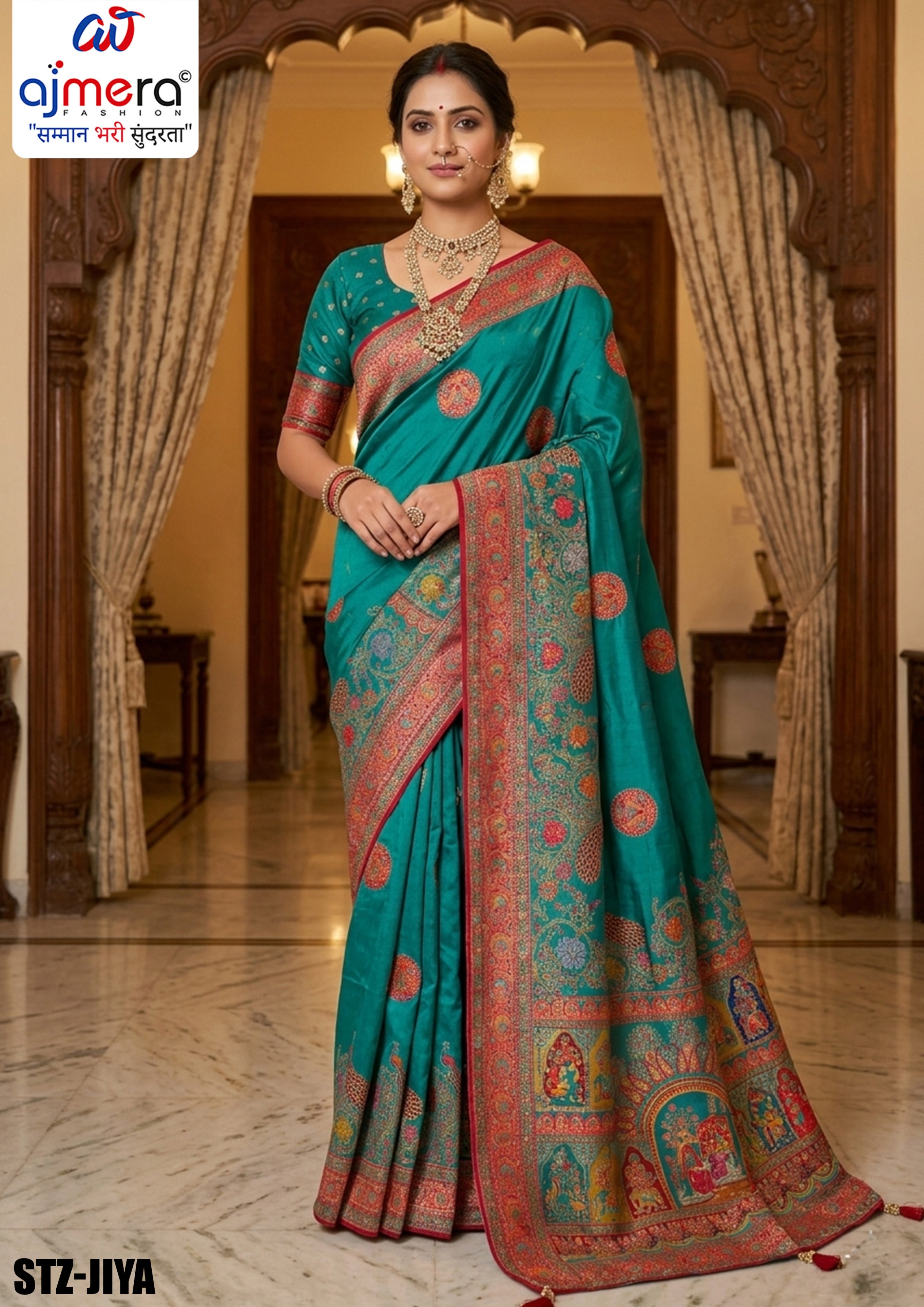 Artistic Texture Jacquard Silk Saree With Blouse Piece | STZ-JIYA