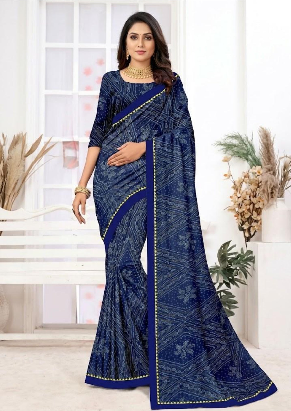 Fashionable Printed Saree with Blouse Piece for Festive Collection  | TP-KITKAT