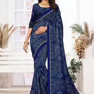 Fashionable Printed Saree with Blouse Piece for Festive Collection  | TP-KITKAT