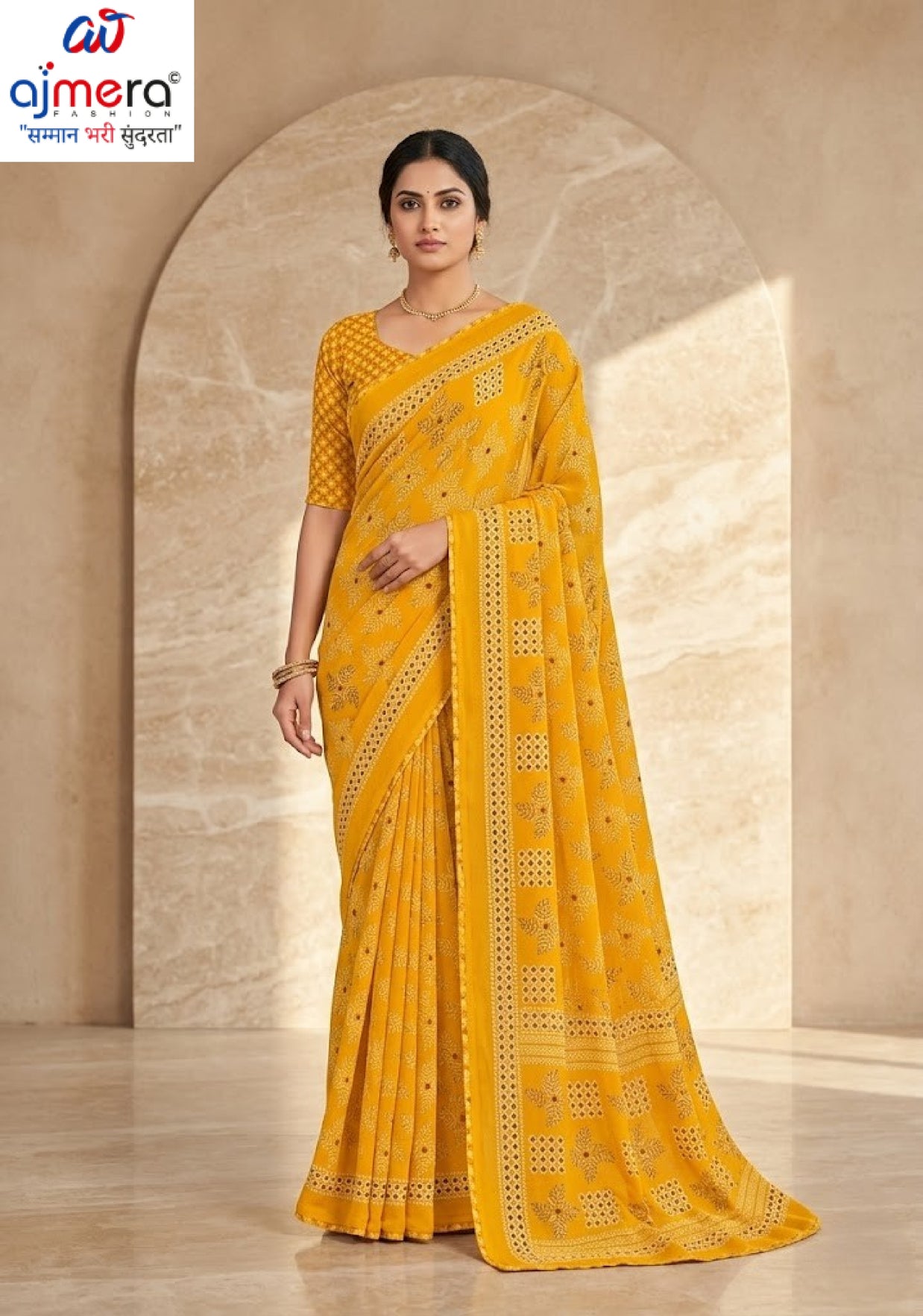 Premium Printed Saree with Matching Blouse Piece for Ethnic Elegance  | VDT-DISCO-11