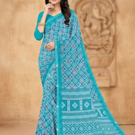 Premium Printed Saree with Matching Blouse Piece for Ethnic Elegance  | CAS-VARMALA