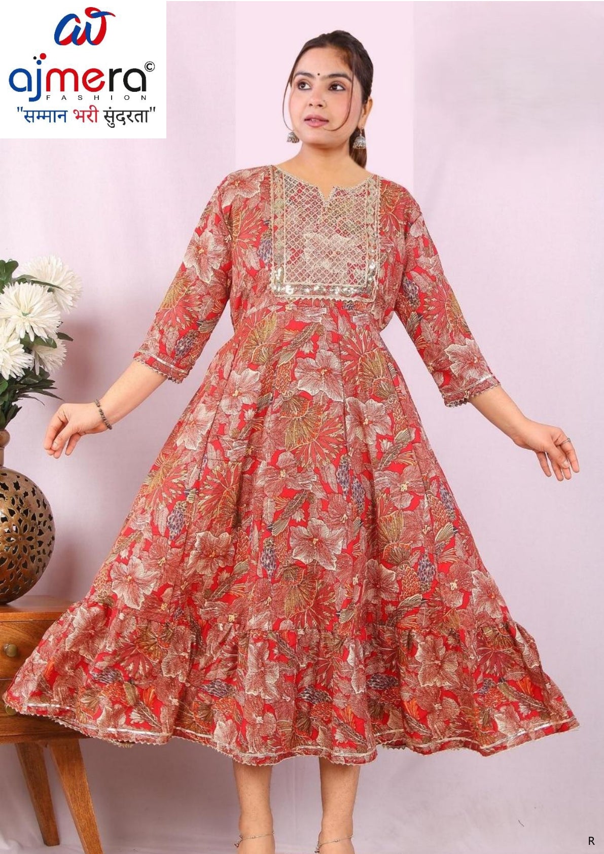 Designer Rayon Kurti for Women | JNF-GHERA KURTI RAYON