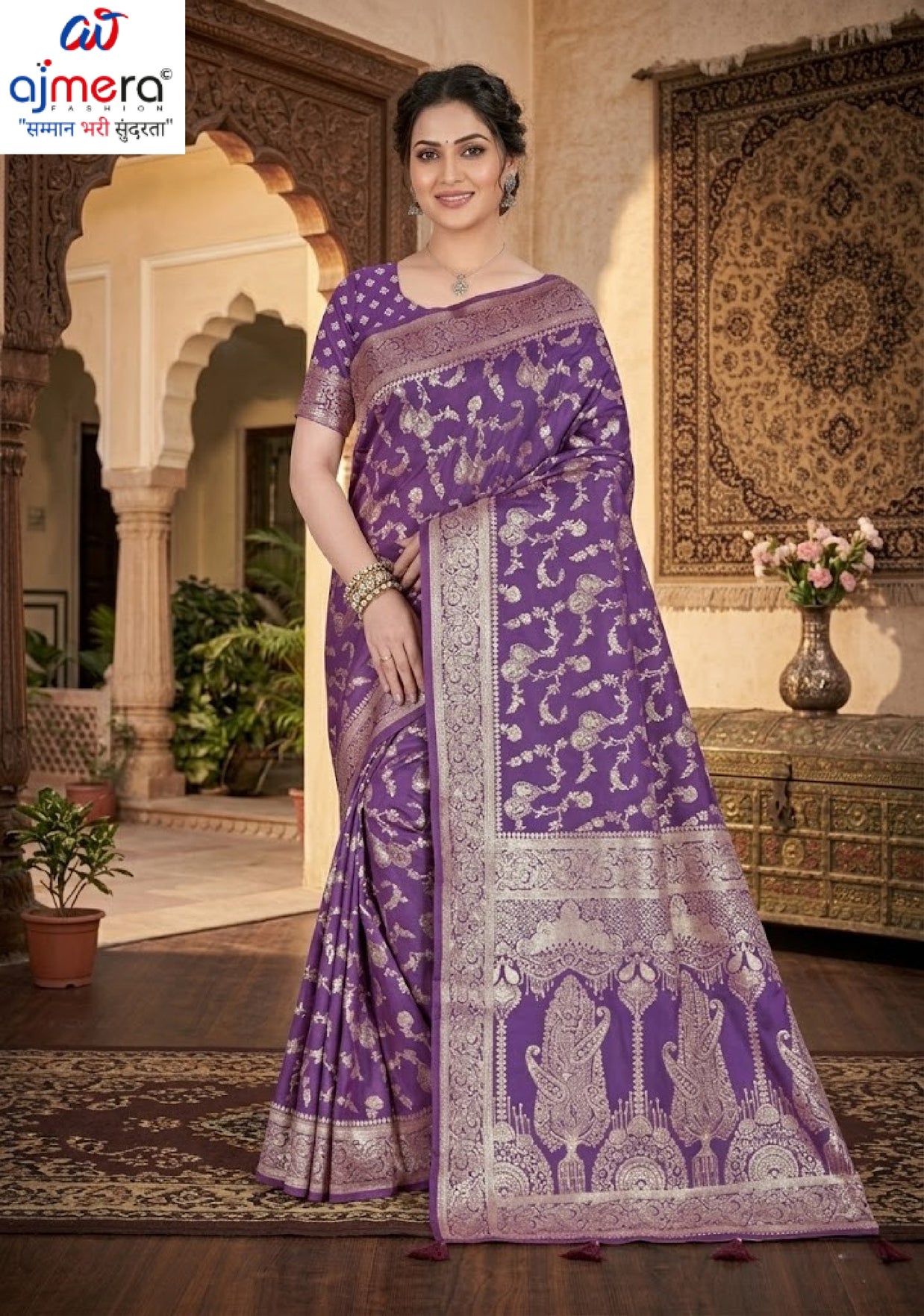 Designer Elegance Jacquard Silk Saree With Blouse Piece | TUL-MATWALI MAYA SILK