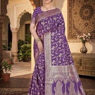 Designer Elegance Jacquard Silk Saree With Blouse Piece | TUL-MATWALI MAYA SILK