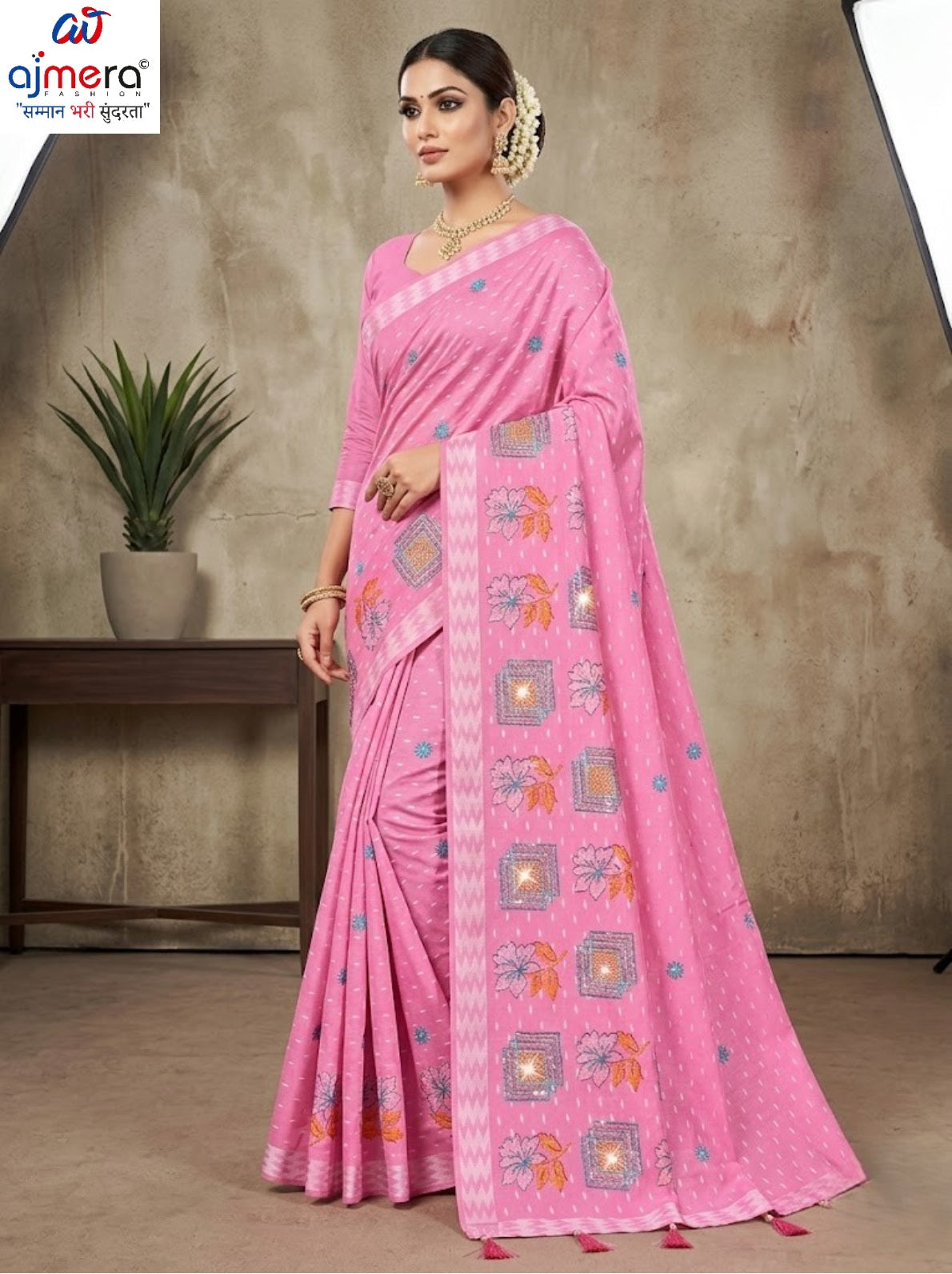 Wholesale Cotton Saree with Without Blouse for Premium Ethnic and Traditional Wear | PJA-SATSANG