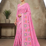 Wholesale Cotton Saree with Without Blouse for Premium Ethnic and Traditional Wear | PJA-SATSANG