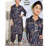 Designer Kurti Pant Set for Women | KRJ-MODAL PRINT