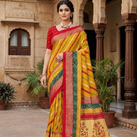 Stylish Printed Saree with Blouse Piece for Traditional Celebrations  | VER-BANJARAN-44228