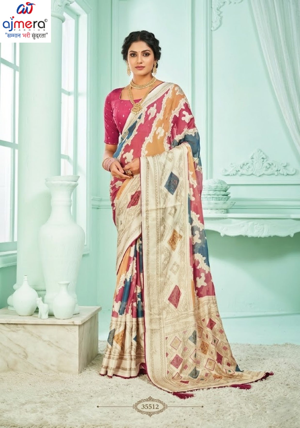 Stylish Printed Saree with Blouse Piece for Traditional Celebrations  | RDD-NIDHIVAN