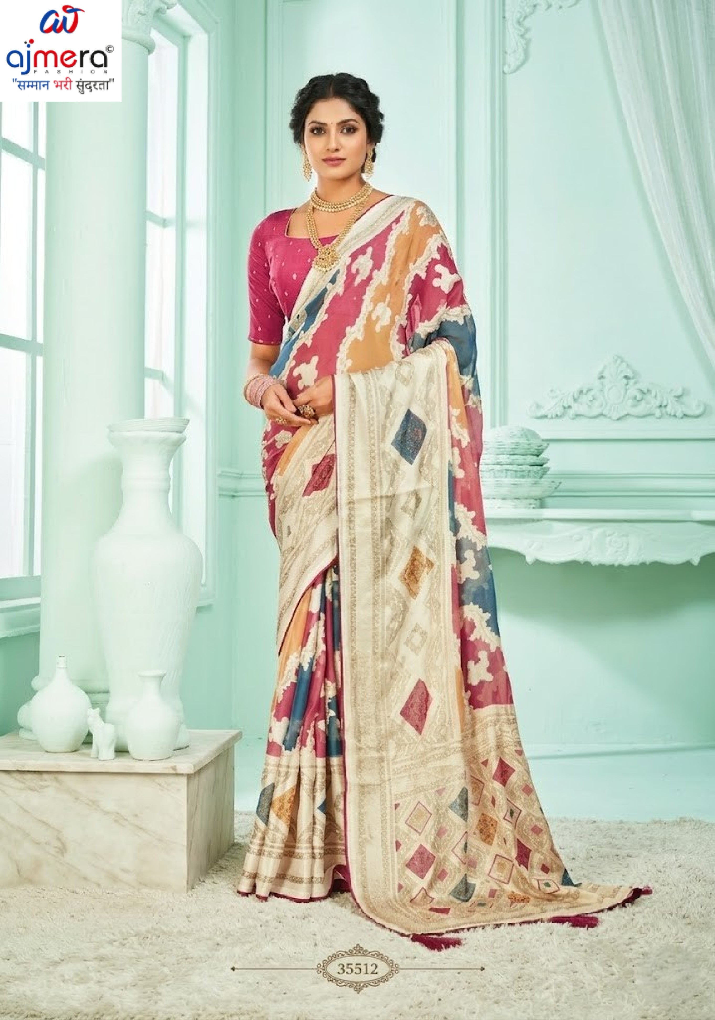 Stylish Printed Saree with Blouse Piece for Traditional Celebrations  | RDD-NIDHIVAN