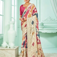 Stylish Printed Saree with Blouse Piece for Traditional Celebrations  | RDD-NIDHIVAN