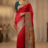 Modern Weave Jacquard Silk Saree With Blouse Piece | PGT-AARVI