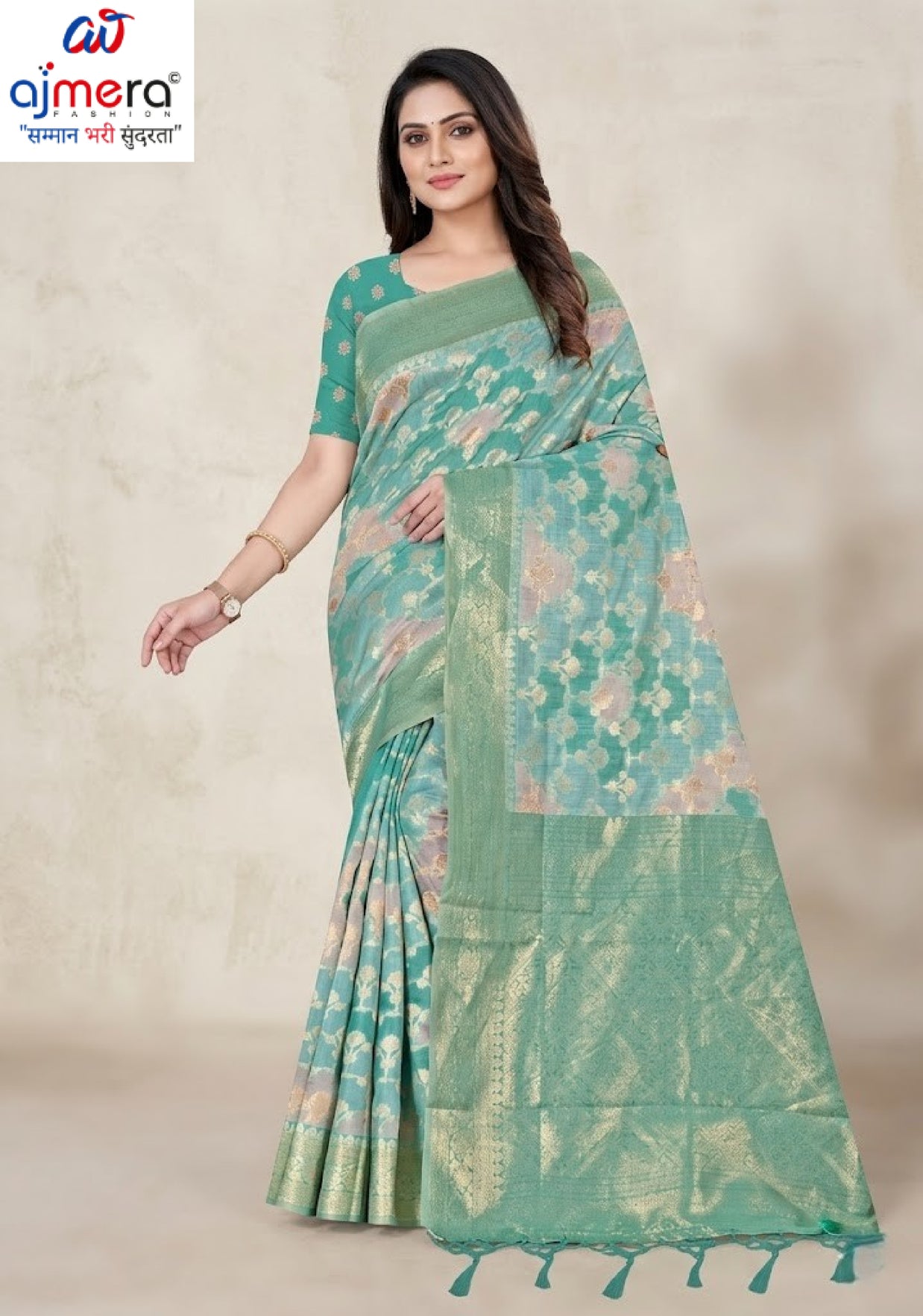 Luxury Charm Jacquard Silk Saree Without Blouse | TUL-AMRIT LOVE COTTON