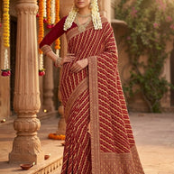 Latest Dyed Matching Saree without Blouse for Premium Ethnic and Traditional Wear | JP-GOLGAPPA