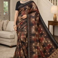 Lycra Dyed Matching Saree with Blouse Piece for Premium Ethnic and Traditional Wear | RAL-GREAT INDIA
