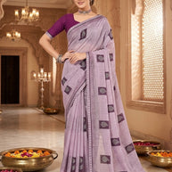 Contemporary Printed Saree with Blouse Piece for Premium Wear  | PRM-PARAS