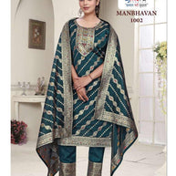 Designer Kurti Pant Dupatta Set for Women | PP-MANBHAVAN
